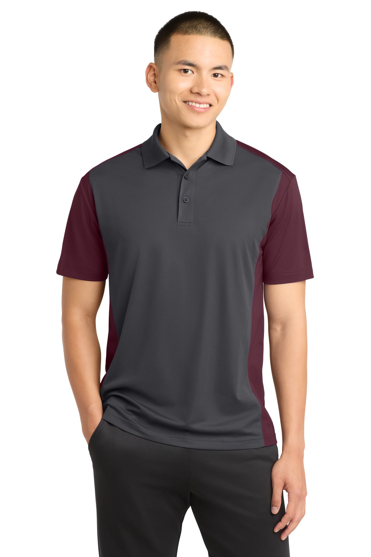 Sport-Tek Colorblock Micropique Sport-Wick Polo. ST652