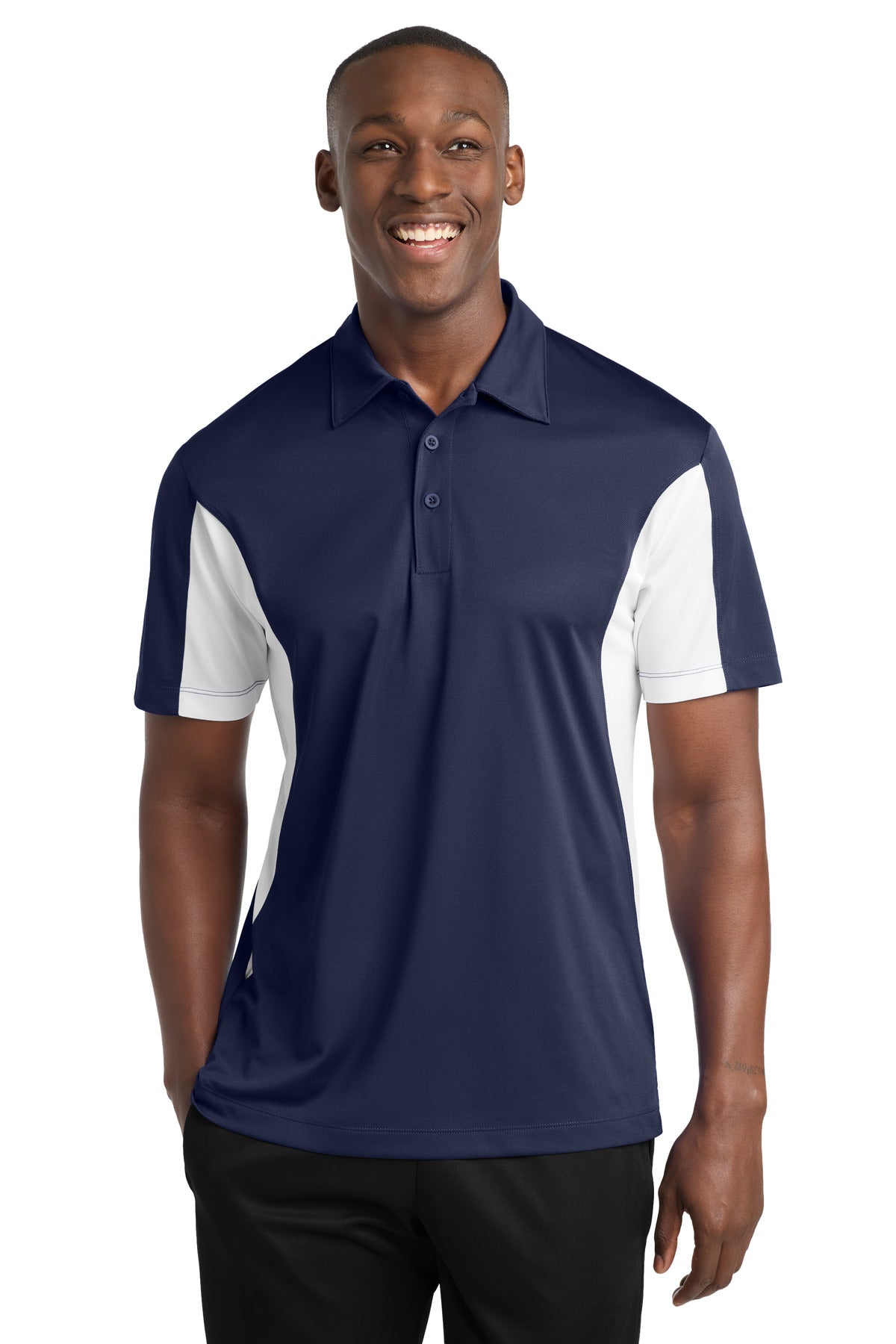 Sport-Tek Side Blocked Micropique Sport-Wick Polo. ST655