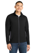 Sport-Tek Sport-Wick Stretch Contrast Full-Zip Jacket.  ST853