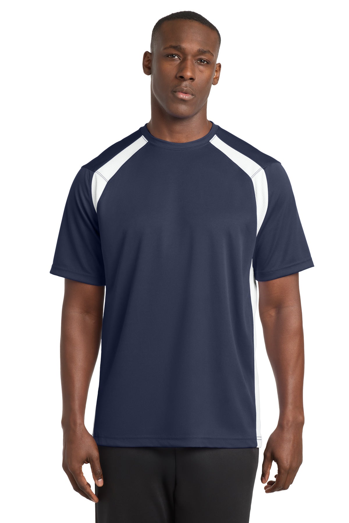Sport-Tek Dry Zone Colorblock Crew. T478